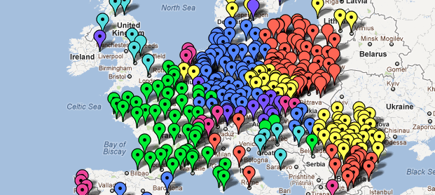 Planned anti-ACTA rallies as of today, February 10.