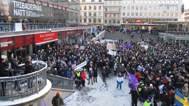 Anti-ACTA rally in Stockholm on February 4, 2012